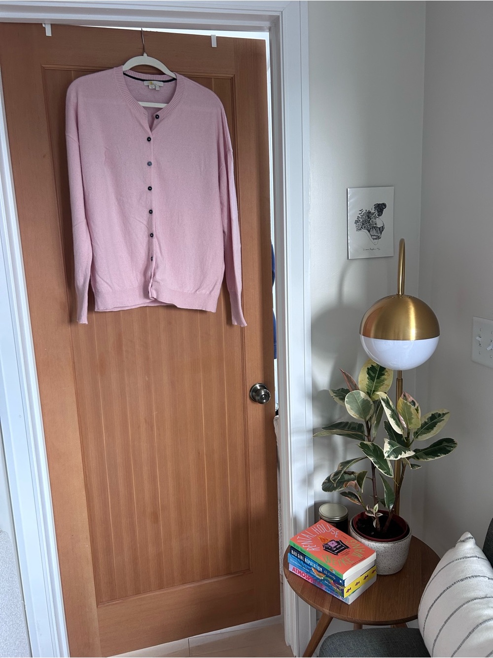 Boden Pink Cashmere Cardigan